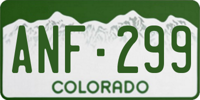 CO license plate ANF299