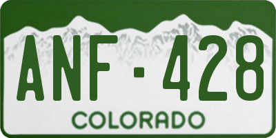CO license plate ANF428