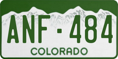 CO license plate ANF484