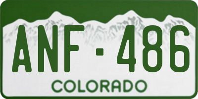 CO license plate ANF486