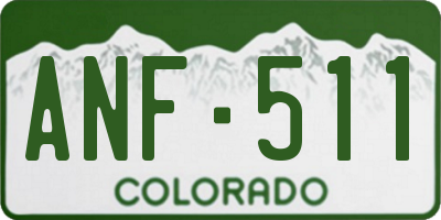 CO license plate ANF511
