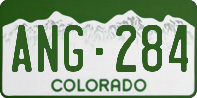 CO license plate ANG284