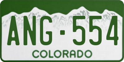CO license plate ANG554