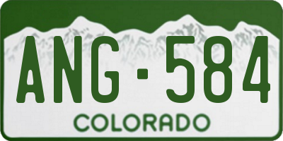 CO license plate ANG584