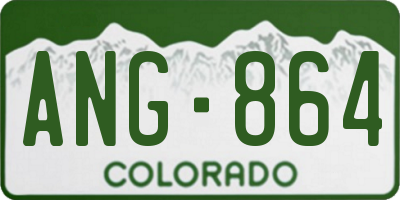 CO license plate ANG864