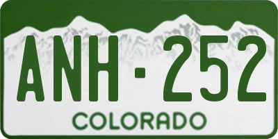 CO license plate ANH252