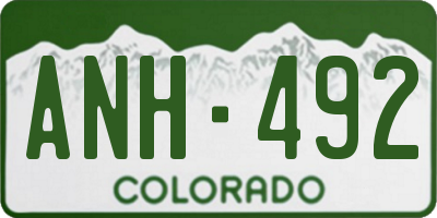 CO license plate ANH492