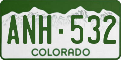 CO license plate ANH532