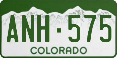 CO license plate ANH575