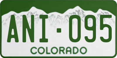 CO license plate ANI095