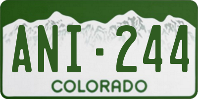 CO license plate ANI244