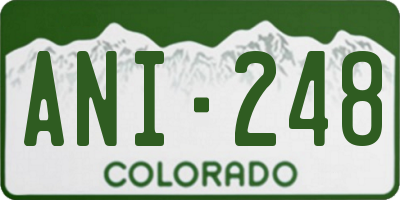 CO license plate ANI248