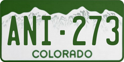 CO license plate ANI273