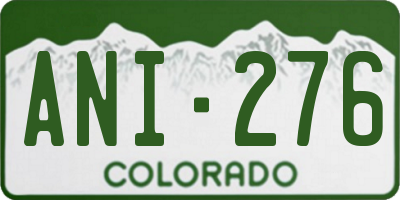 CO license plate ANI276