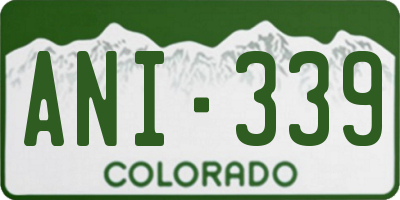 CO license plate ANI339