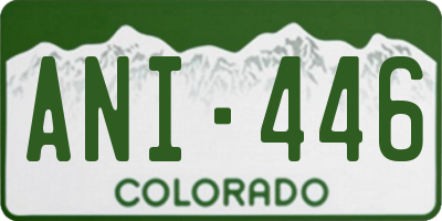 CO license plate ANI446