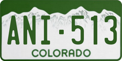CO license plate ANI513