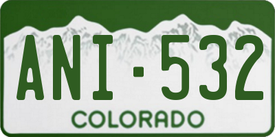 CO license plate ANI532