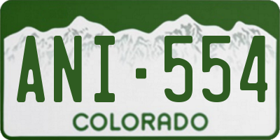 CO license plate ANI554