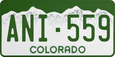 CO license plate ANI559