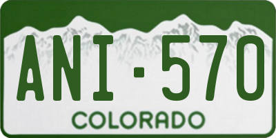 CO license plate ANI570