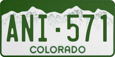 CO license plate ANI571