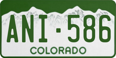 CO license plate ANI586