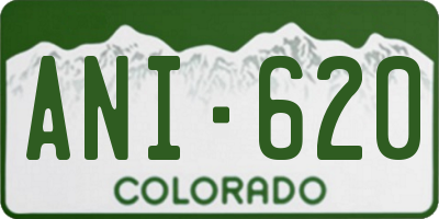 CO license plate ANI620