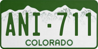 CO license plate ANI711