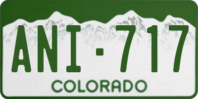 CO license plate ANI717
