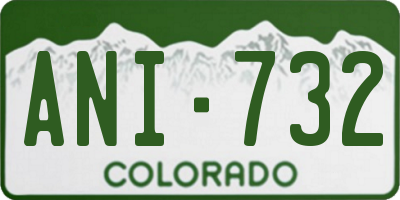 CO license plate ANI732