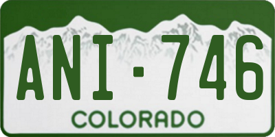 CO license plate ANI746