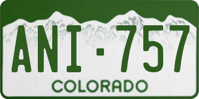 CO license plate ANI757