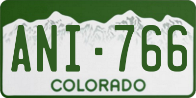 CO license plate ANI766