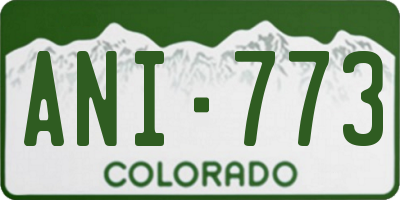 CO license plate ANI773