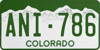 CO license plate ANI786