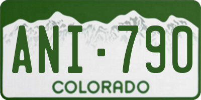 CO license plate ANI790