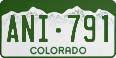 CO license plate ANI791
