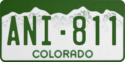 CO license plate ANI811