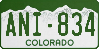 CO license plate ANI834