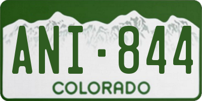 CO license plate ANI844