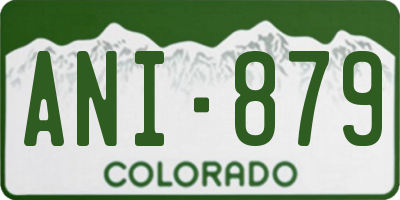 CO license plate ANI879