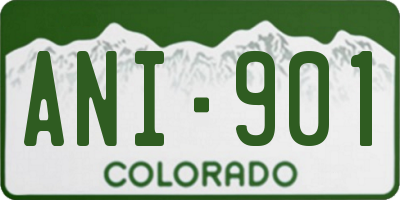 CO license plate ANI901