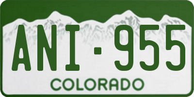 CO license plate ANI955
