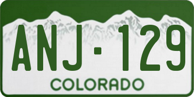 CO license plate ANJ129