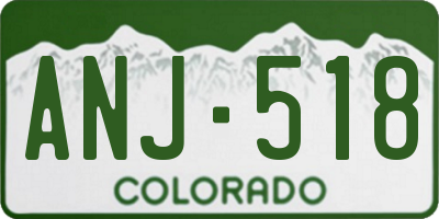 CO license plate ANJ518