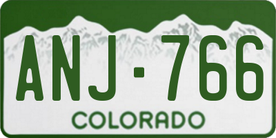 CO license plate ANJ766