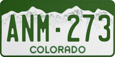 CO license plate ANM273
