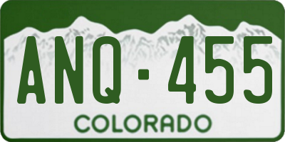 CO license plate ANQ455