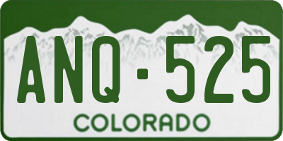CO license plate ANQ525
